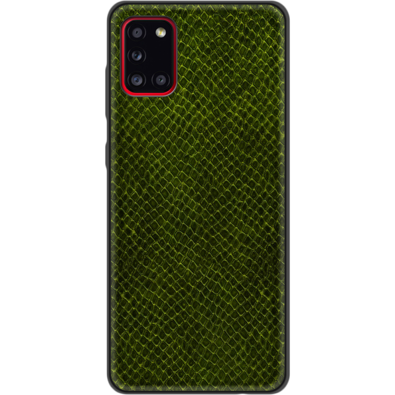 Кожаный чехол Boxface Samsung Galaxy A31 (A315) Snake Forest Green