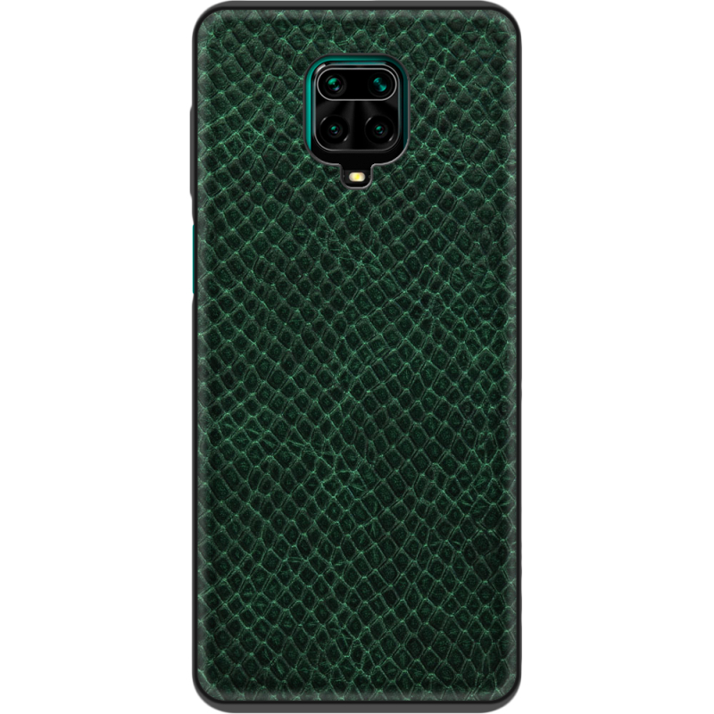 Кожаный чехол Boxface Xiaomi Redmi Note 9S Snake Emerald