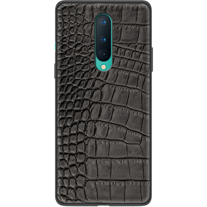 Кожаный чехол Boxface OnePlus 8 Crocodile Black