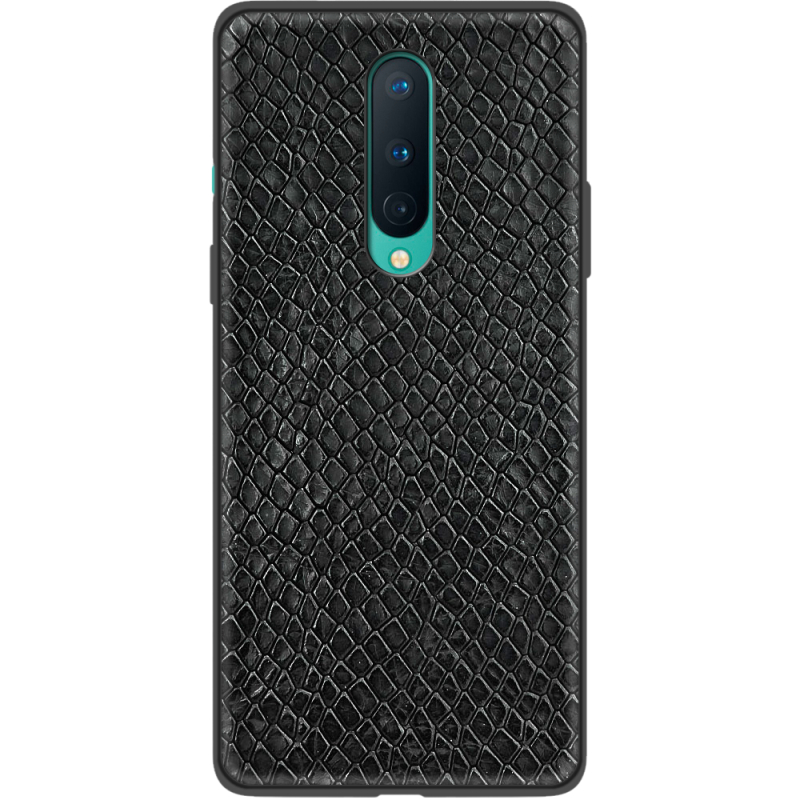 Кожаный чехол Boxface OnePlus 8 Snake Black