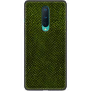 Кожаный чехол Boxface OnePlus 8 Snake Forest Green