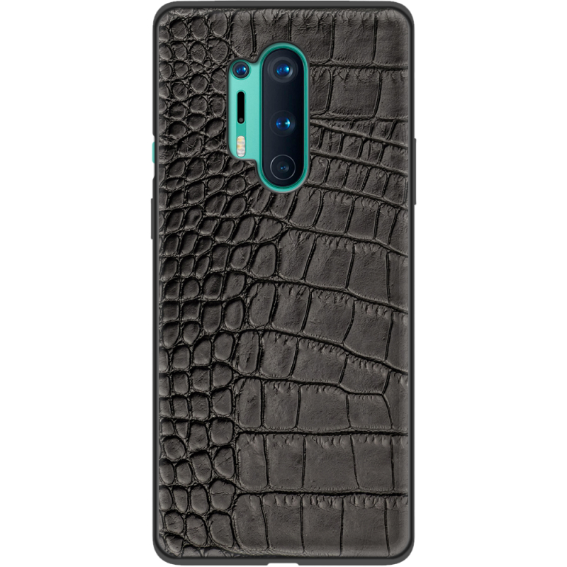 Кожаный чехол Boxface OnePlus 8 Pro Crocodile Black