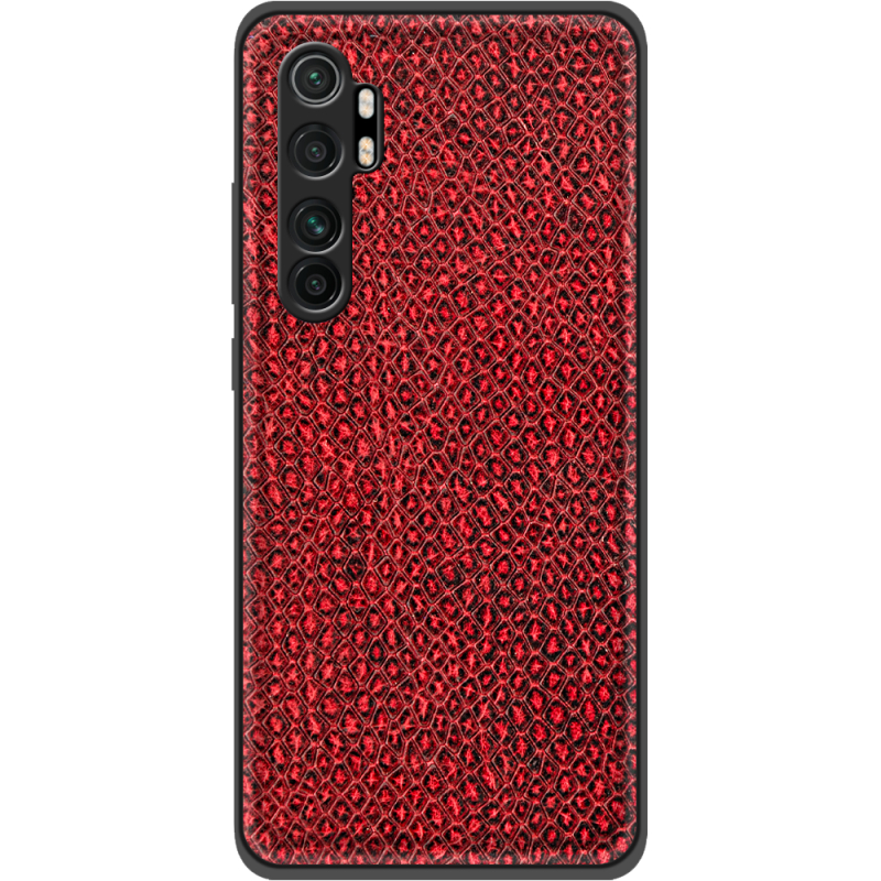 Кожаный чехол Boxface Xiaomi Mi Note 10 Lite Snake Red