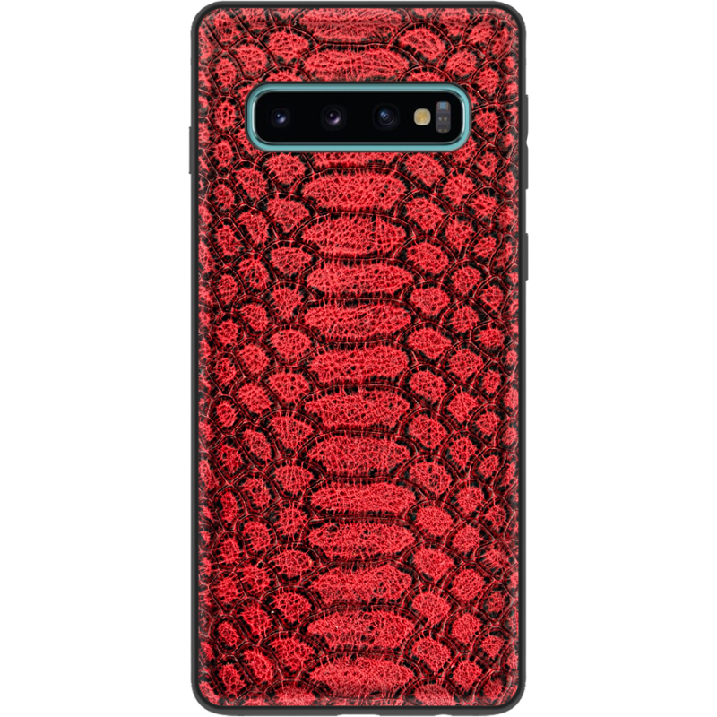 Кожаный чехол Boxface Samsung Galaxy S10 (G973) Reptile Red