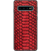Кожаный чехол Boxface Samsung Galaxy S10 (G973) Reptile Red