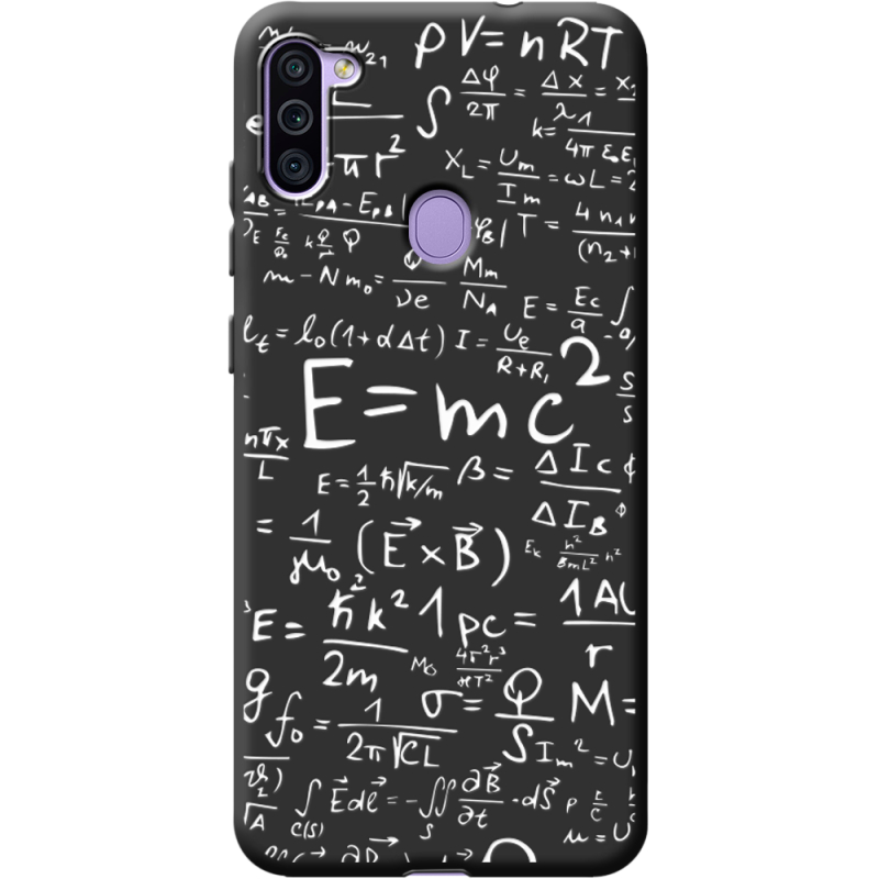 Черный чехол BoxFace Samsung Galaxy M11 (M115) E=mc2