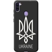 Черный чехол BoxFace Samsung Galaxy M11 (M115) Тризуб монограмма ukraine