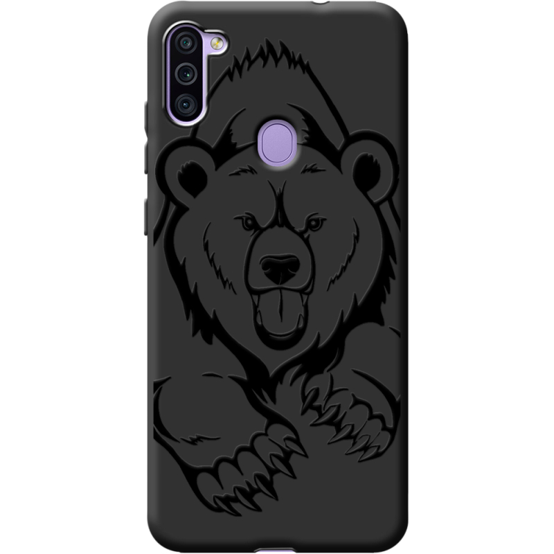 Черный чехол BoxFace Samsung Galaxy M11 (M115) Grizzly Bear
