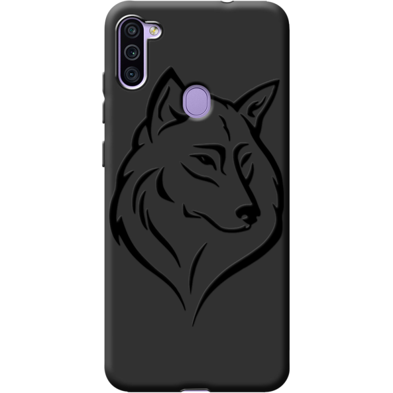 Черный чехол BoxFace Samsung Galaxy M11 (M115) Wolf