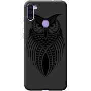 Черный чехол BoxFace Samsung Galaxy M11 (M115) Owl