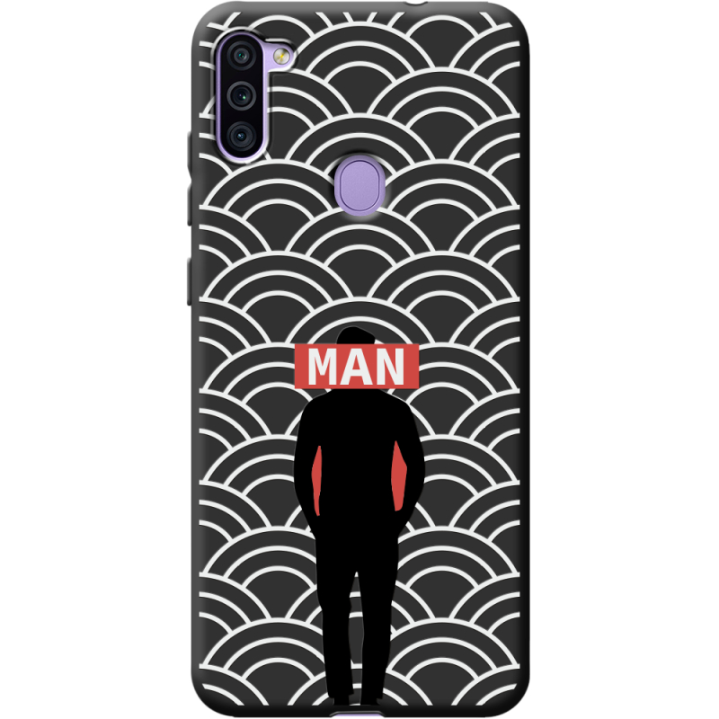 Черный чехол BoxFace Samsung Galaxy A11 (A115) Man Pattern