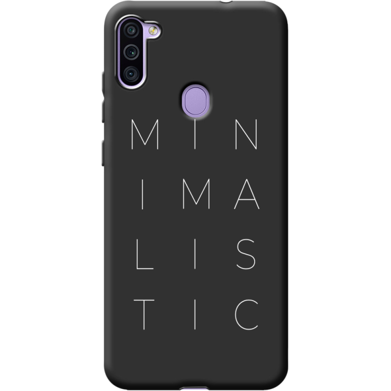 Черный чехол BoxFace Samsung Galaxy A11 (A115) Minimalistic