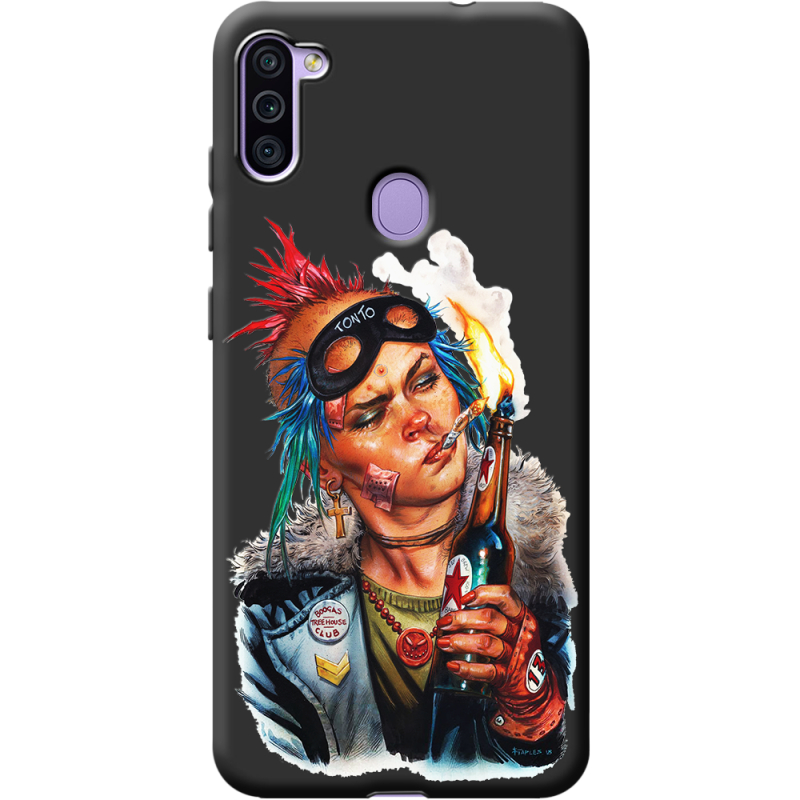 Черный чехол BoxFace Samsung Galaxy A11 (A115) Tanker Girl