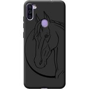 Черный чехол BoxFace Samsung Galaxy A11 (A115) Horse