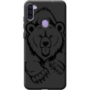 Черный чехол BoxFace Samsung Galaxy A11 (A115) Grizzly Bear