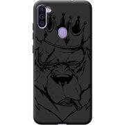 Черный чехол BoxFace Samsung Galaxy A11 (A115) Bear King
