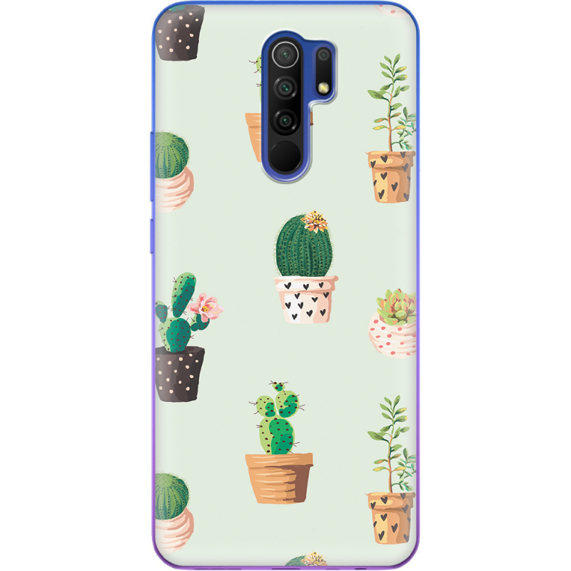 Чехол BoxFace Xiaomi Redmi 9 L-green Cacti