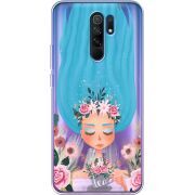 Прозрачный чехол BoxFace Xiaomi Redmi 9 Blue Hair