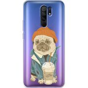 Прозрачный чехол BoxFace Xiaomi Redmi 9 Dog Coffeeman