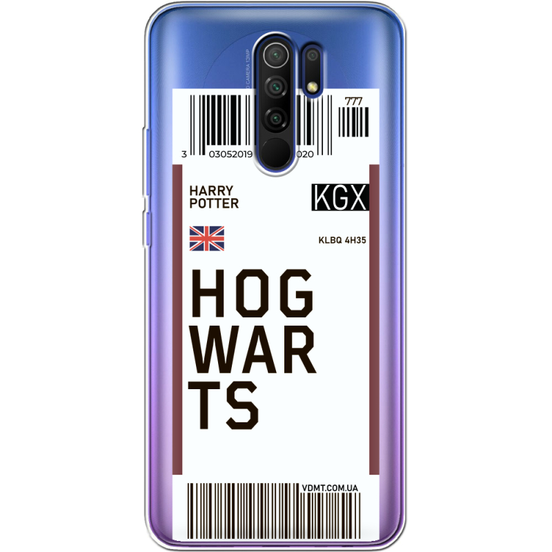 Прозрачный чехол BoxFace Xiaomi Redmi 9 Ticket Hogwarts
