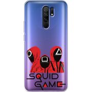 Прозрачный чехол BoxFace Xiaomi Redmi 9 siquid game люди в красном