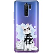 Прозрачный чехол BoxFace Xiaomi Redmi 9 Cat Style