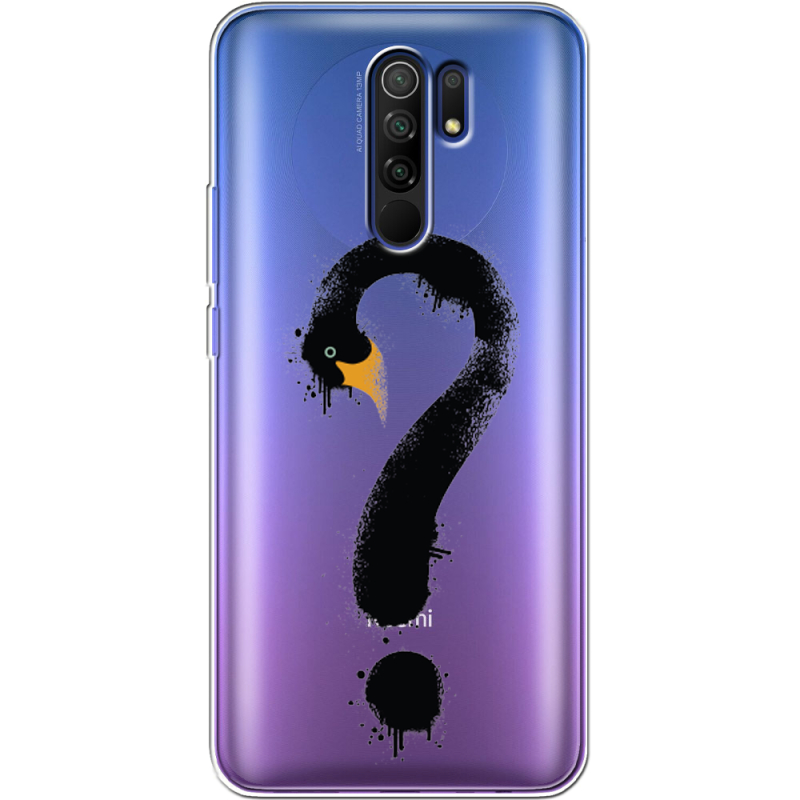 Прозрачный чехол BoxFace Xiaomi Redmi 9 Swan question
