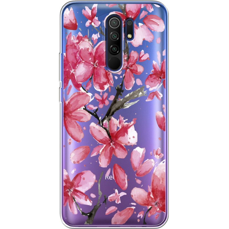 Прозрачный чехол BoxFace Xiaomi Redmi 9 Pink Magnolia