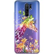 Прозрачный чехол BoxFace Xiaomi Redmi 9 Colorful Giraffe