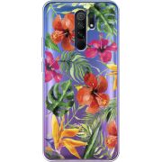 Прозрачный чехол BoxFace Xiaomi Redmi 9 Tropical Flowers