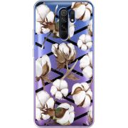 Прозрачный чехол BoxFace Xiaomi Redmi 9 Cotton flowers