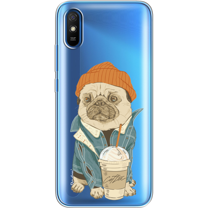 Прозрачный чехол BoxFace Xiaomi Redmi 9A Dog Coffeeman