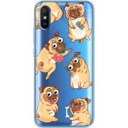 Прозрачный чехол BoxFace Xiaomi Redmi 9A с 3D-глазками Pug