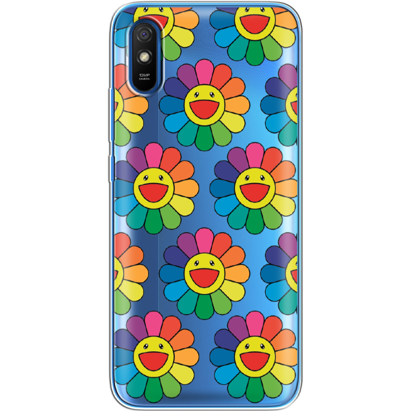 Прозрачный чехол BoxFace Xiaomi Redmi 9A Hippie Flowers