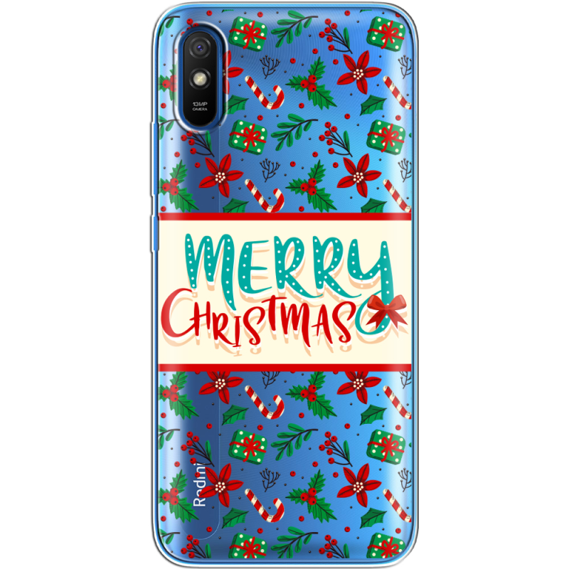 Прозрачный чехол BoxFace Xiaomi Redmi 9A Vintage Christmas Pattern