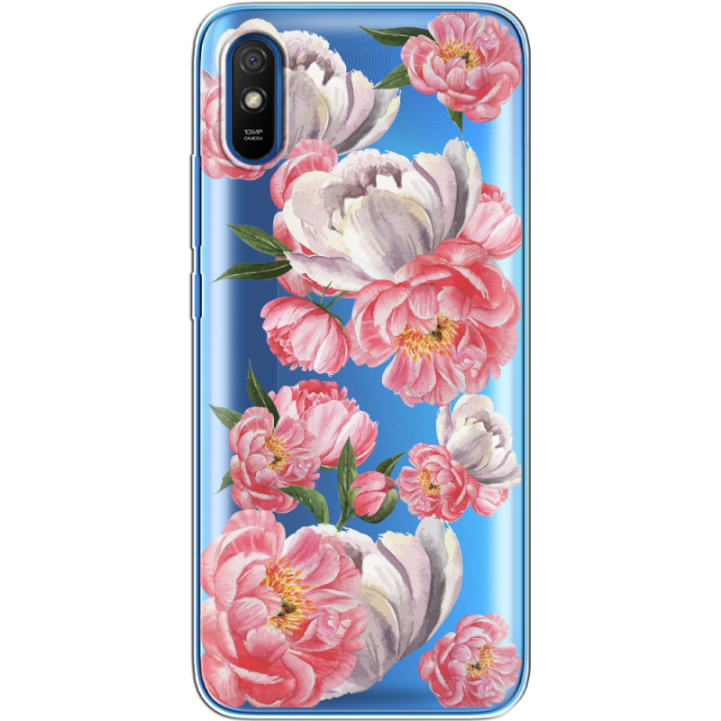 Прозрачный чехол BoxFace Xiaomi Redmi 9A Peony Watercolor Style