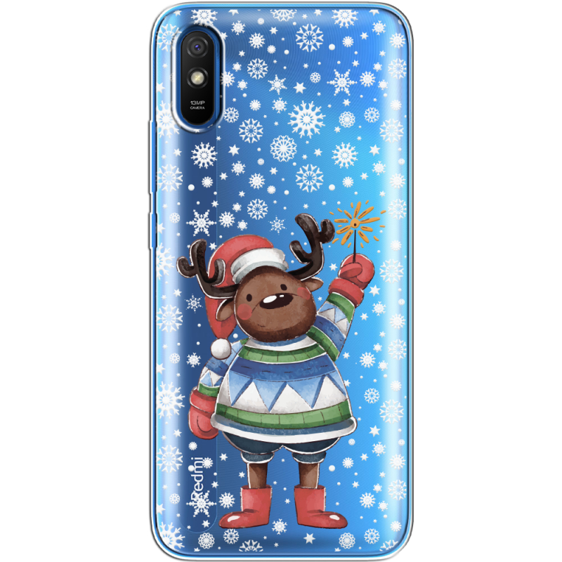 Прозрачный чехол BoxFace Xiaomi Redmi 9A Christmas Deer with Snow