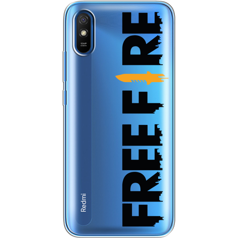 Прозрачный чехол BoxFace Xiaomi Redmi 9A Free Fire Black Logo