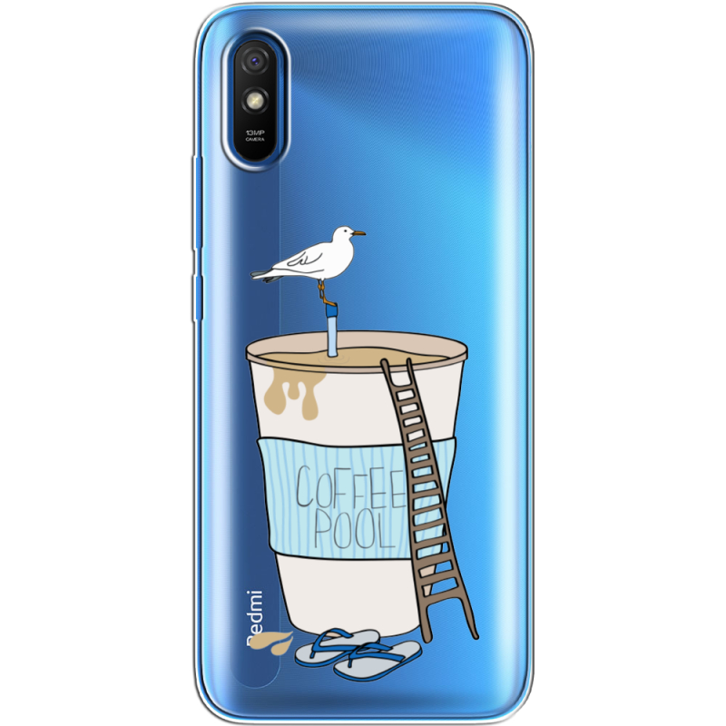 Прозрачный чехол BoxFace Xiaomi Redmi 9A Segull in Cofee Pool