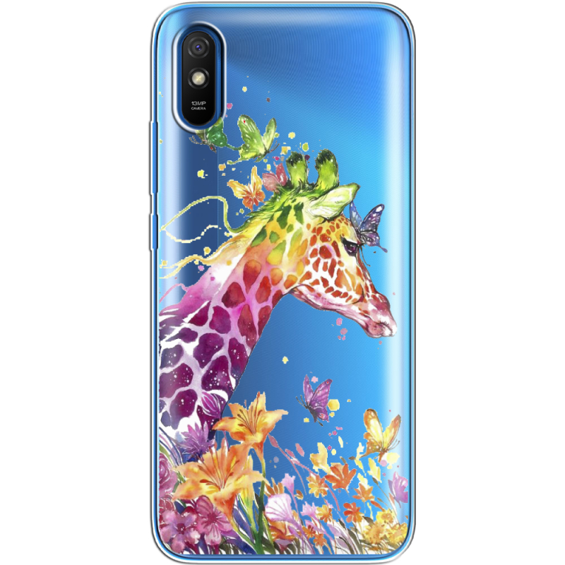 Прозрачный чехол BoxFace Xiaomi Redmi 9A Colorful Giraffe