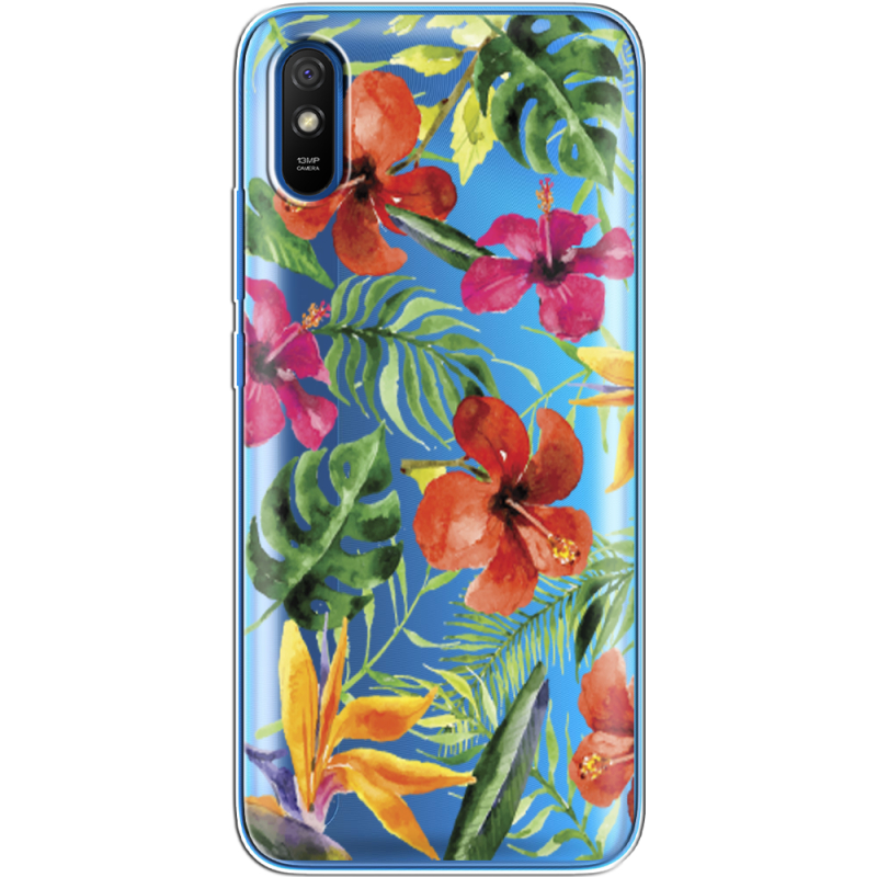 Прозрачный чехол BoxFace Xiaomi Redmi 9A Tropical Flowers