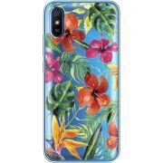 Прозрачный чехол BoxFace Xiaomi Redmi 9A Tropical Flowers