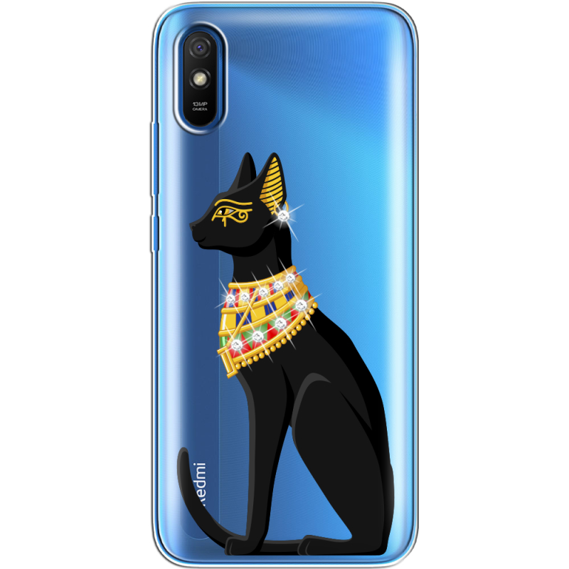 Чехол со стразами Xiaomi Redmi 9A Egipet Cat