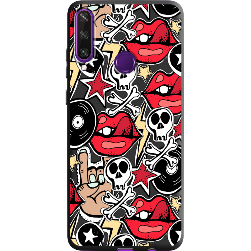 Черный чехол BoxFace Huawei Y6p Rock Graffiti