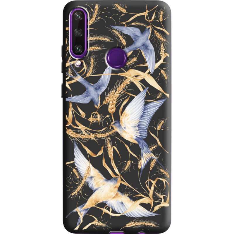 Черный чехол BoxFace Huawei Y6p Ластівки