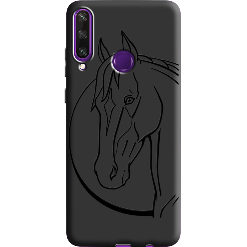 Черный чехол BoxFace Huawei Y6p Horse