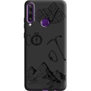 Черный чехол BoxFace Huawei Y6p Mountains