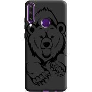 Черный чехол BoxFace Huawei Y6p Grizzly Bear