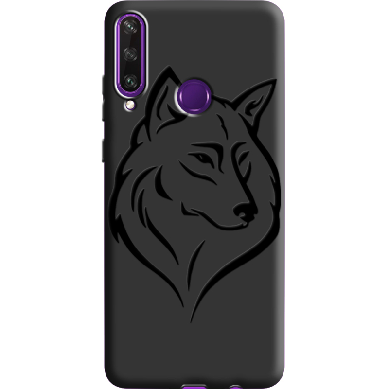 Черный чехол BoxFace Huawei Y6p Wolf