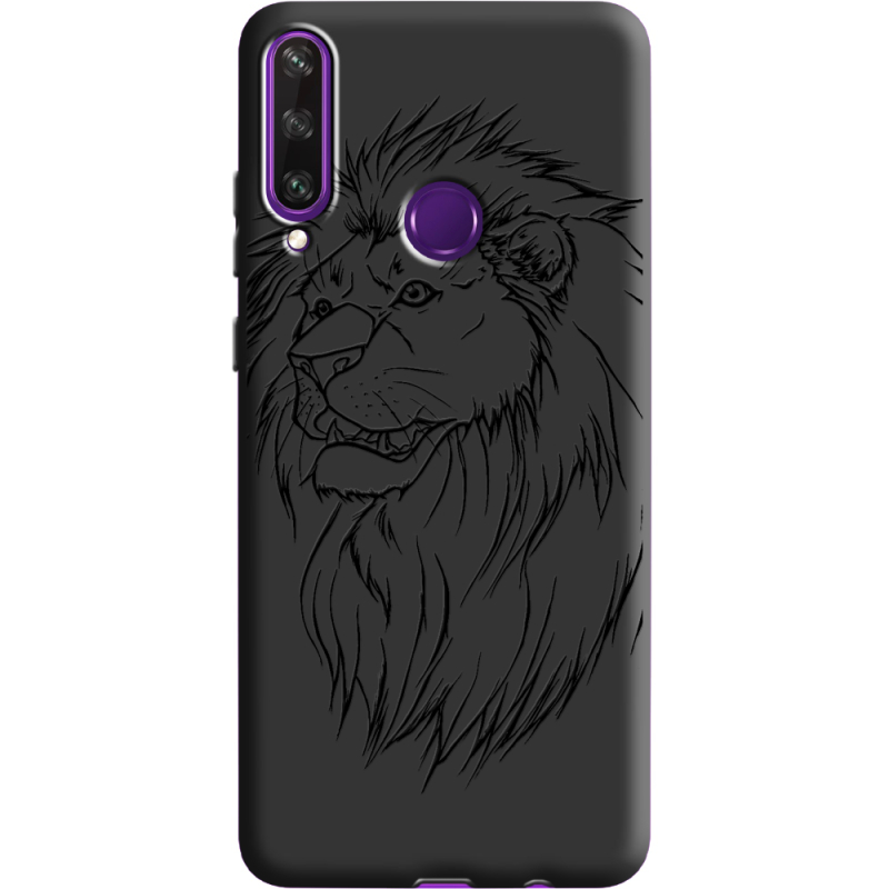 Черный чехол BoxFace Huawei Y6p Lion